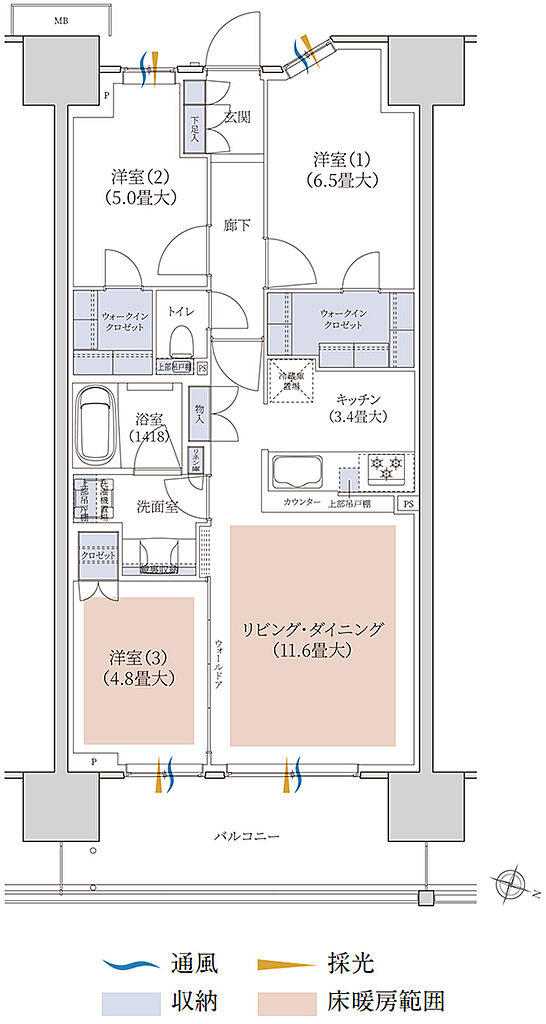 ブランズシティ千葉ニュータウン中央 間取り EC