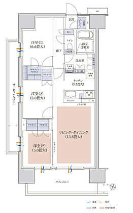ブランズシティ千葉ニュータウン中央 間取り WA