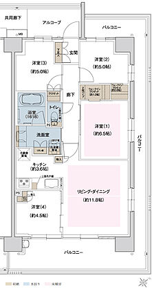 ウエリス島本 間取り EE