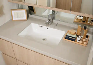 ブランズ京都河原町通 ワークトップ<<フィオレストーン>>・洗面陶器ボウル