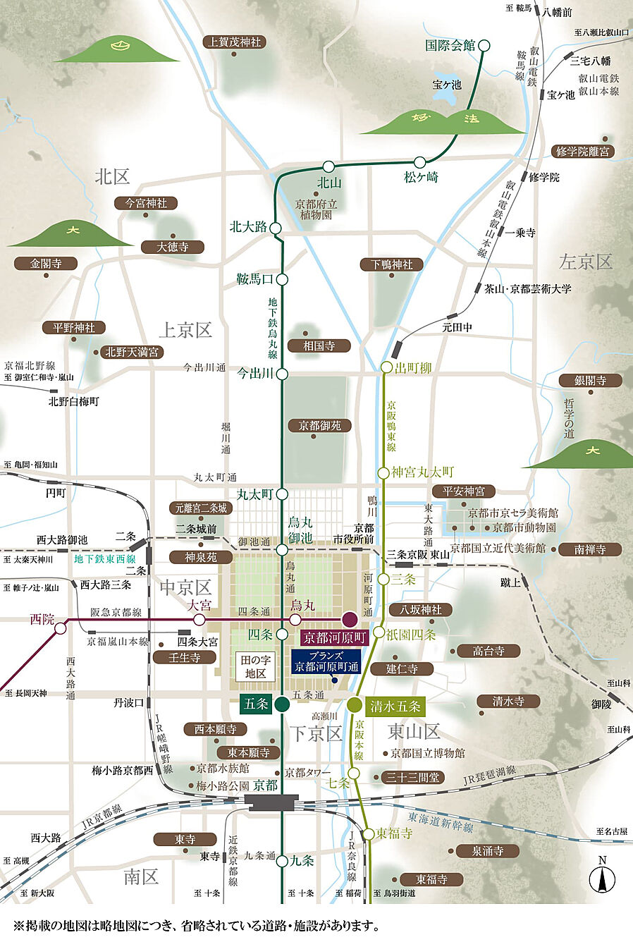 ブランズ京都河原町通：案内図