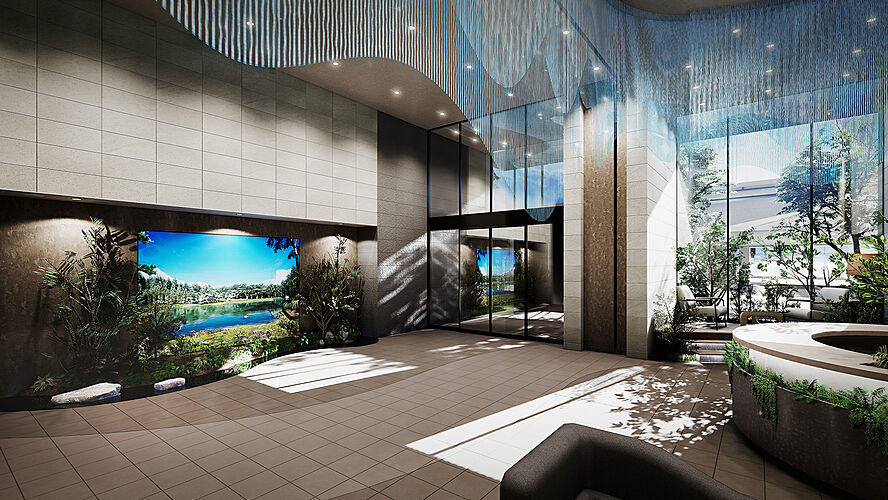 ブランズシティ品川ルネ キャナル エントランスホール完成予想CG