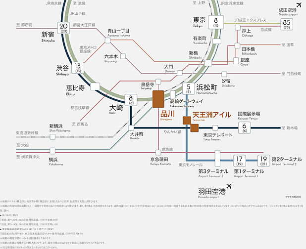 ブランズシティ品川ルネ キャナル アクセス図