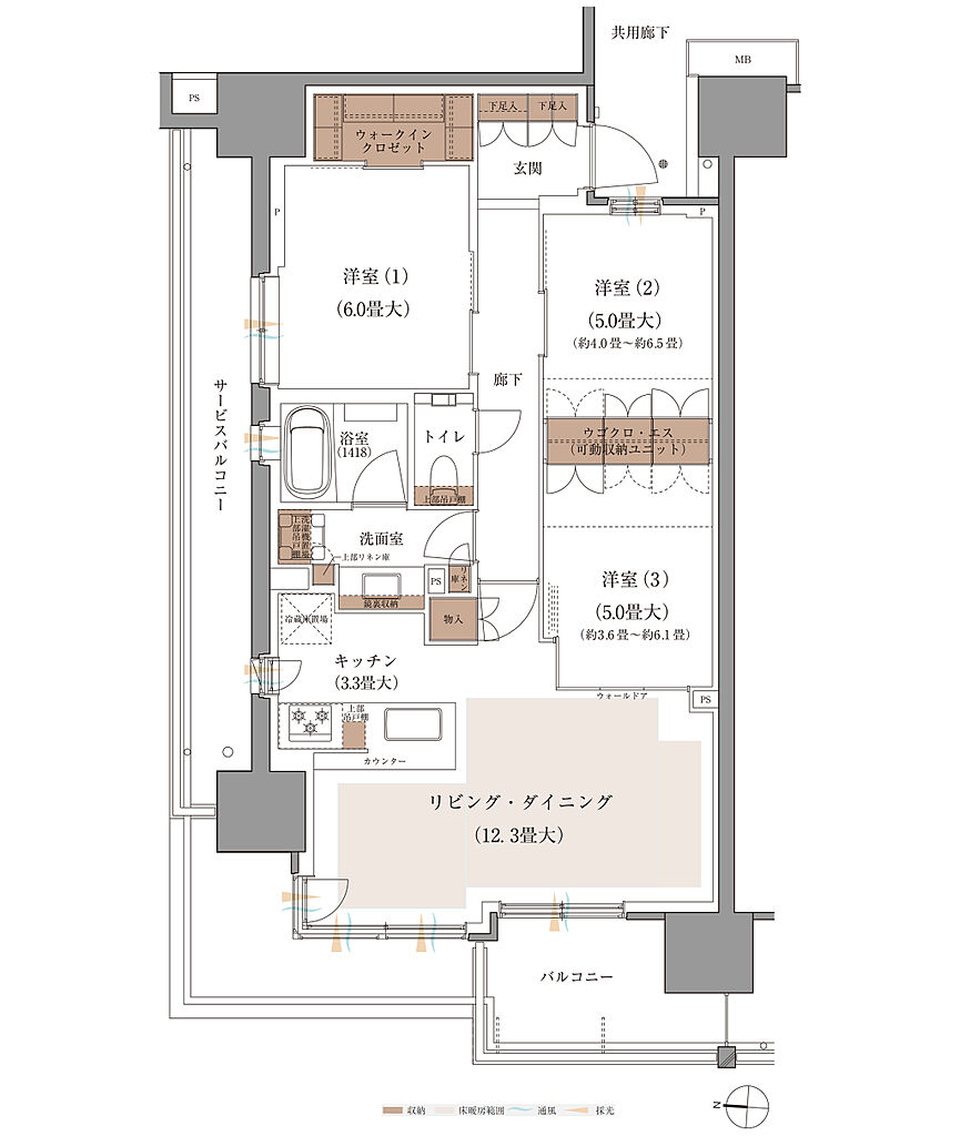 ブランズシティ品川ルネ キャナル 間取り A1