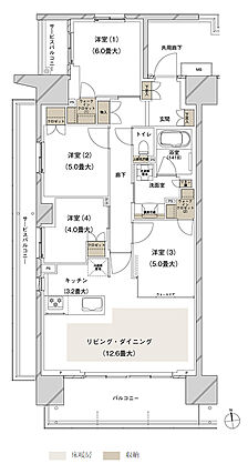 ブランズシティ船橋ビアレ 間取り 1-A1