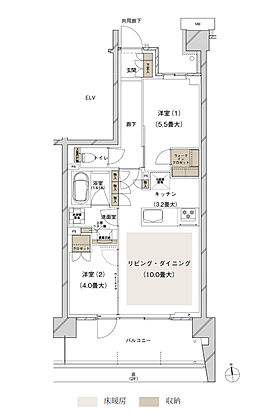 ブランズシティ船橋ビアレ 間取り 2-G2