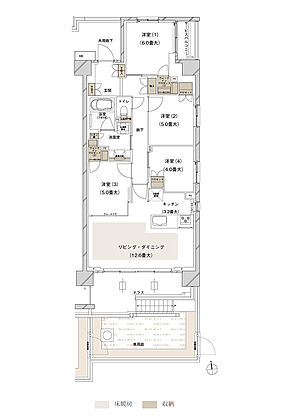 ブランズシティ船橋ビアレ 間取り 2-A2g