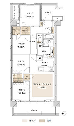 ブランズシティ船橋ビアレ 間取り 1-O