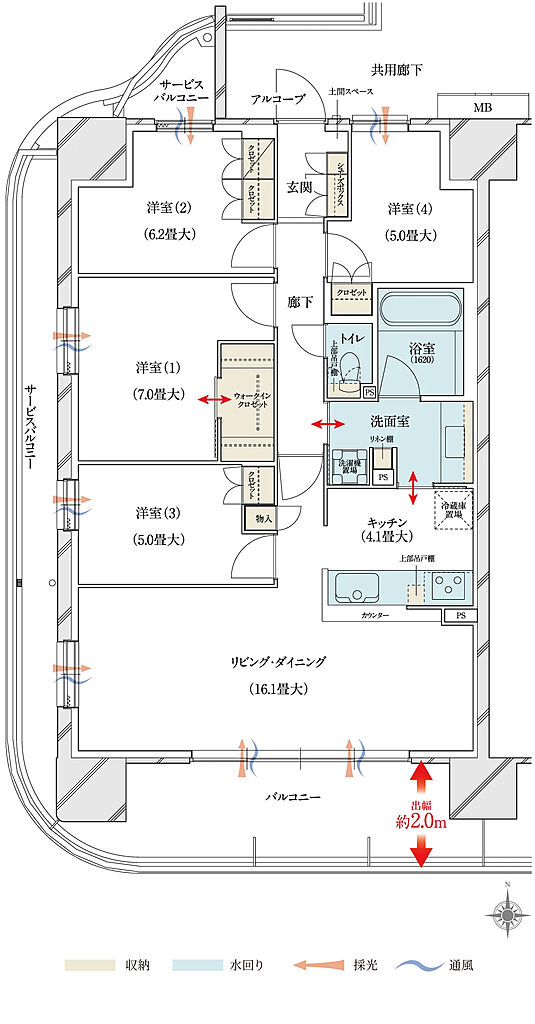 ブランズシティ大津京 間取り AA