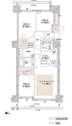 ブランズ円山表参道テラス 間取り F