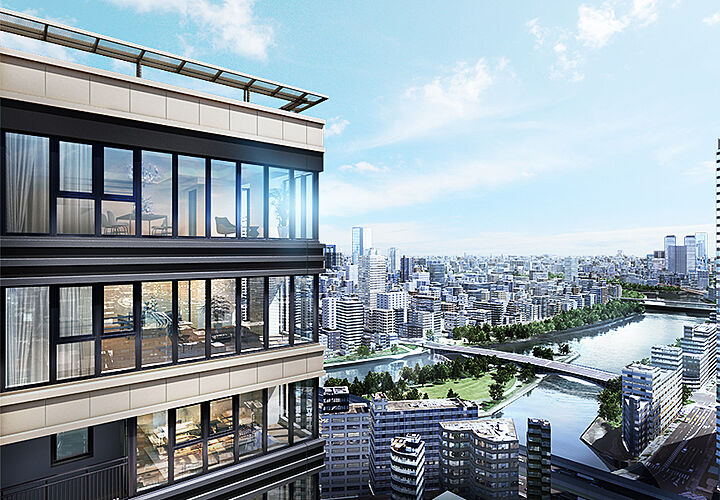 Brillia Tower 北浜 外観完成予想CG