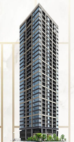 Brillia Tower 北浜 外観完成予想CG