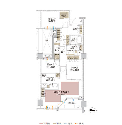 Brillia 京都北山 The Residence 間取り C2
