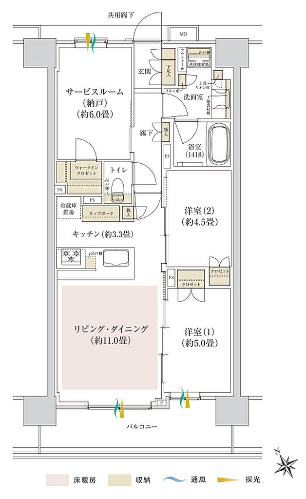 Brillia Tower 千葉 間取り I