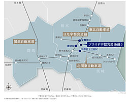 プラウド宇都宮馬場通り ( 第2期 6次 ) アクセス図