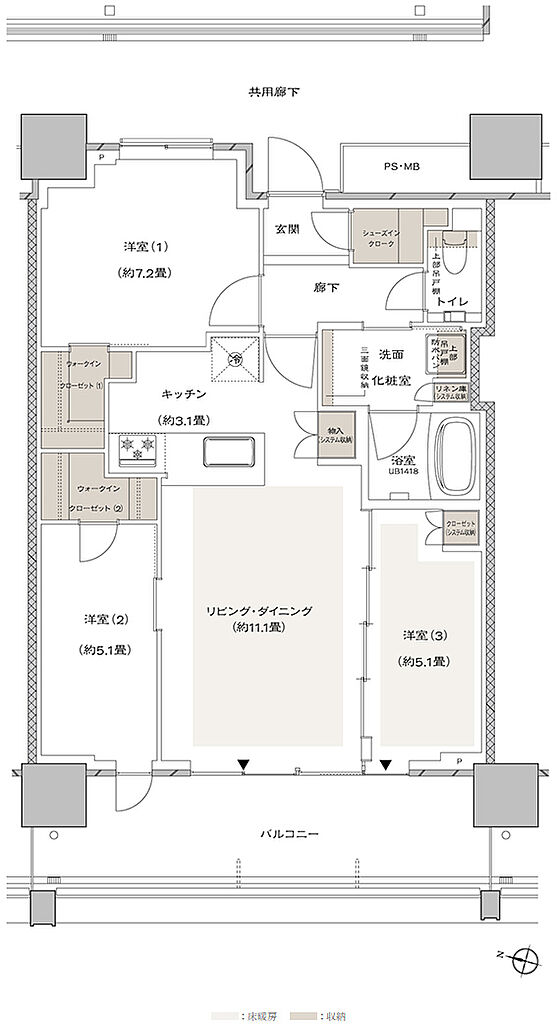 URAWA THE TOWER ( 第3期 3次 ) 間取り WE