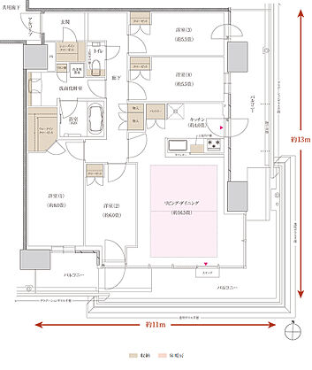 プラウドタワー神戸垂水 間取り 106SL-E