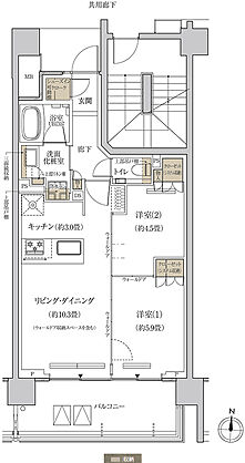 プラウド等々力ガーデンコート 間取り F