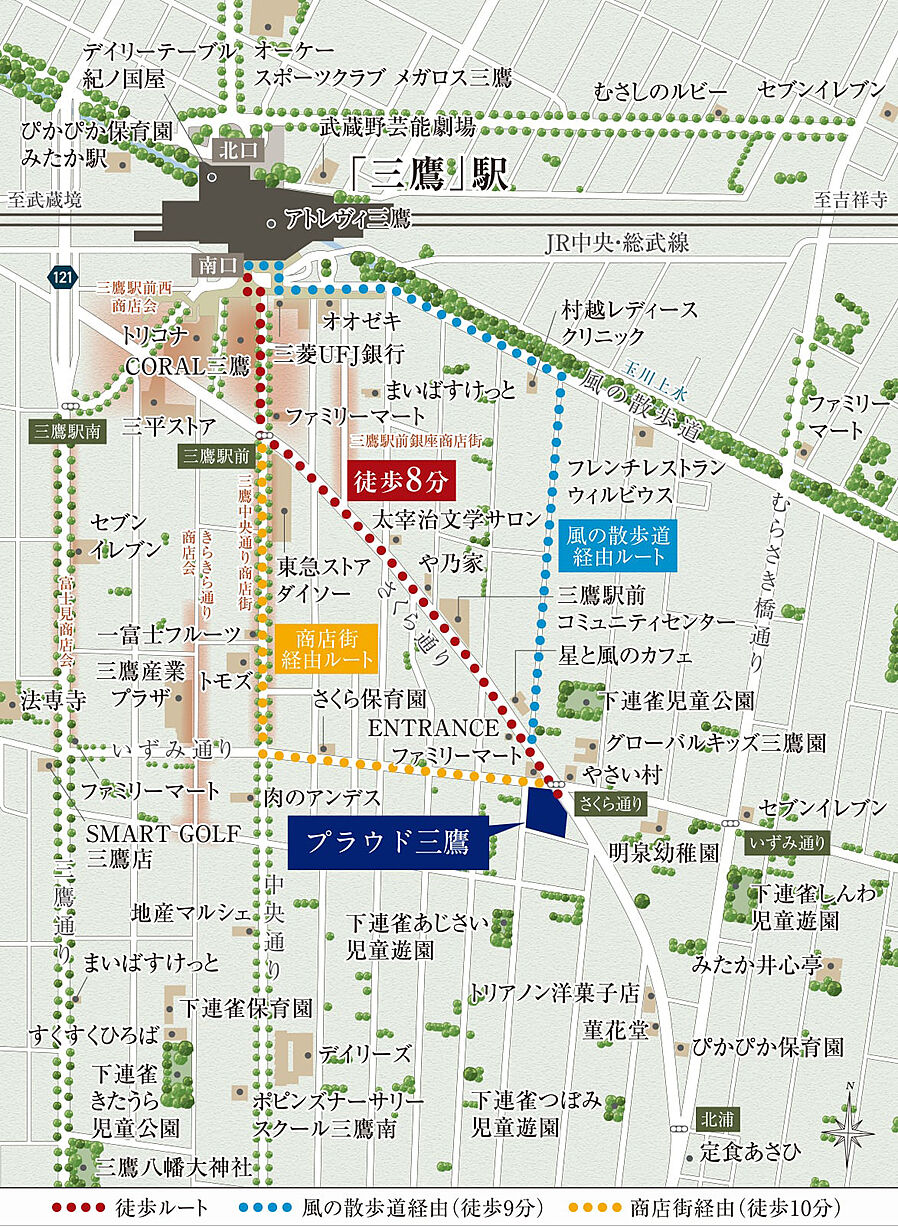 プラウド三鷹 ( 第2期 )：案内図