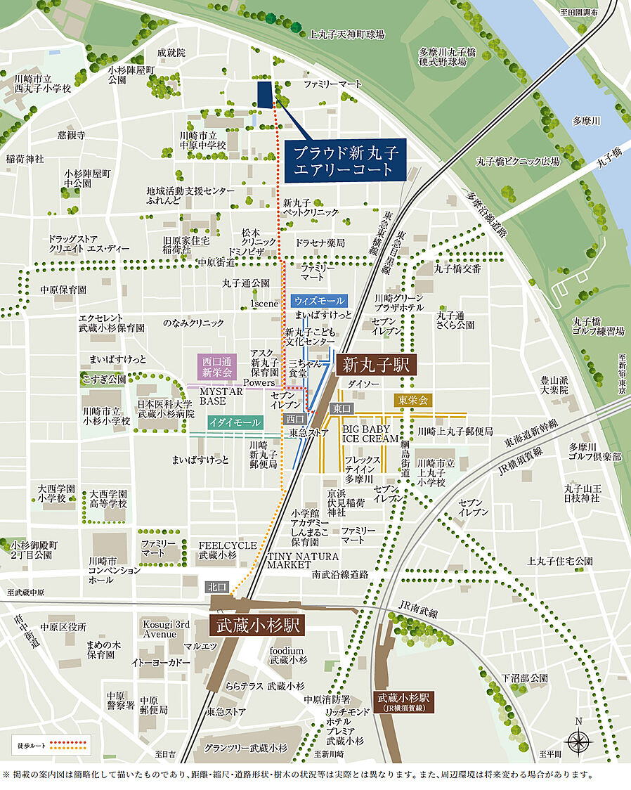 プラウド新丸子エアリーコート ( 第2期 )：案内図