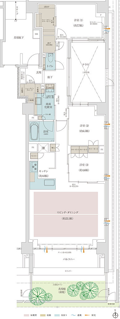 プラウド京都二条城 ( 第3期 ) 間取り G1