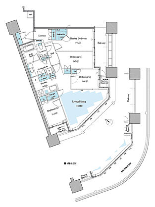 パークタワー向ヶ丘遊園 間取り F