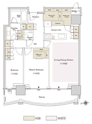 ＴＨＥ　ＴＯＹＯＭＩ　ＴＯＷＥＲ　ＭＡＲＩＮＥ＆ＳＫＹ 間取り E-86Aw