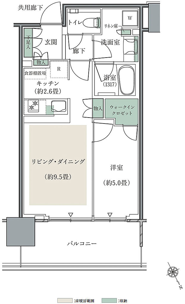 リーフシティ市川　ザ・タワー 間取り N43C1