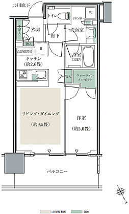 リーフシティ市川　ザ・タワー 間取り N43C1