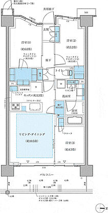 ＣＥＮＴＲＡＬ　ＡＩＲ　ＣＩＴＹ　ＲＥＳＩＤＥＮＣＥ　II 間取り J