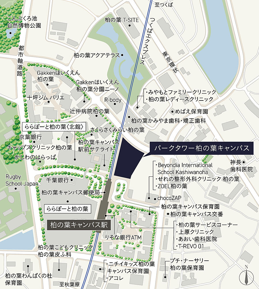 パークタワー柏の葉キャンパス：案内図