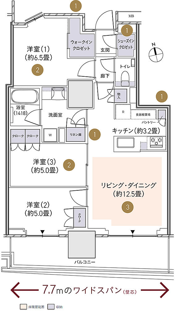 パークタワー柏の葉キャンパス 間取り S72Dt