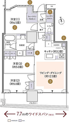 パークタワー柏の葉キャンパス 間取り S72Dt