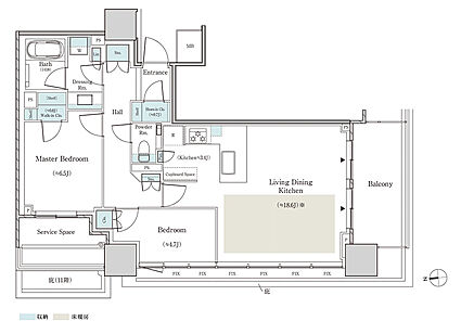 パークタワー大阪天満橋 間取り S-71H【MENU PLAN】
