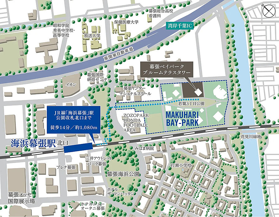 幕張ベイパーク　ブルームテラスタワー：案内図