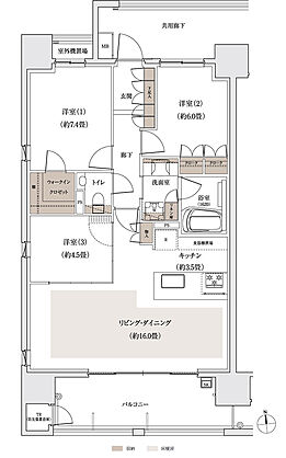 パークホームズ大濠公園ミッド 間取り A1