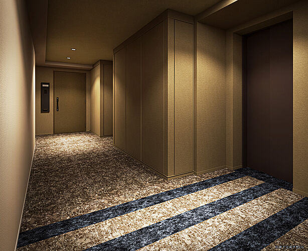 パークホームズ横浜伊勢町 内廊下完成予想CG