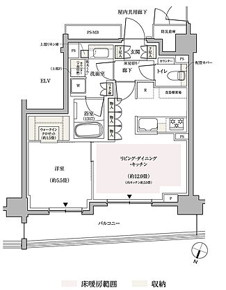 パークホームズ横浜伊勢町 間取り B