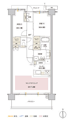 パークホームズ伊丹稲野ガーデンスクエア ステーションゲート 間取り 71Ab【MENU PLAN2】