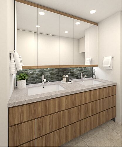 パークコート千代田麹町 ドレッシングルームモデルルーム完成予想CG 