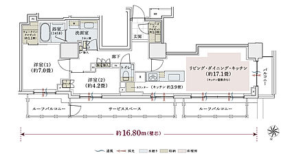 パークホームズ上用賀五丁目 間取り L
