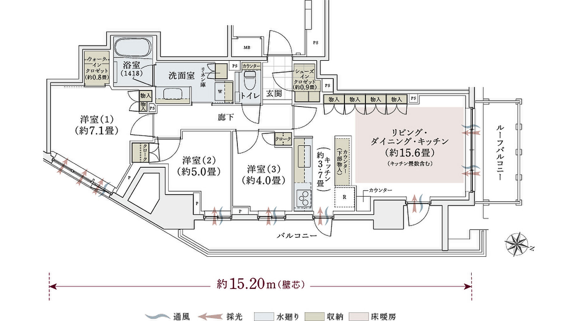パークホームズ上用賀五丁目 間取り J