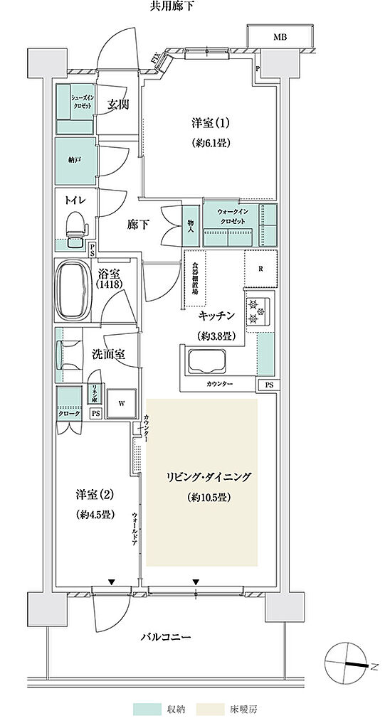 パークホームズ市が尾ブライトアベニュー 間取り C