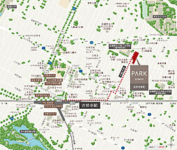 パークホームズ吉祥寺東町 現地案内図