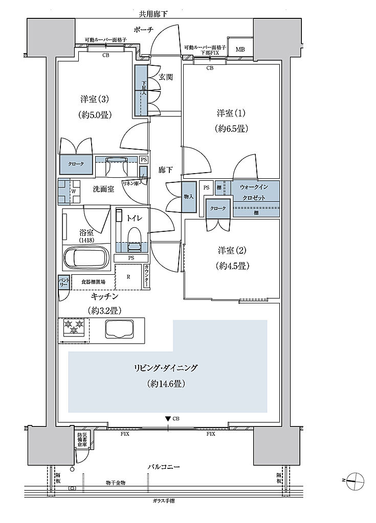 リバープレミアレジデンス広島 間取り C