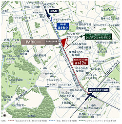パークホームズ流山おおたかの森ソライエ 現地案内図