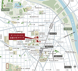 ザ・パークハウス 武蔵小杉タワーズ 現地案内図