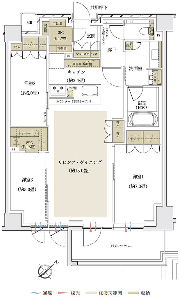 ザ・パークハウス 文京白山レジデンス 間取り T