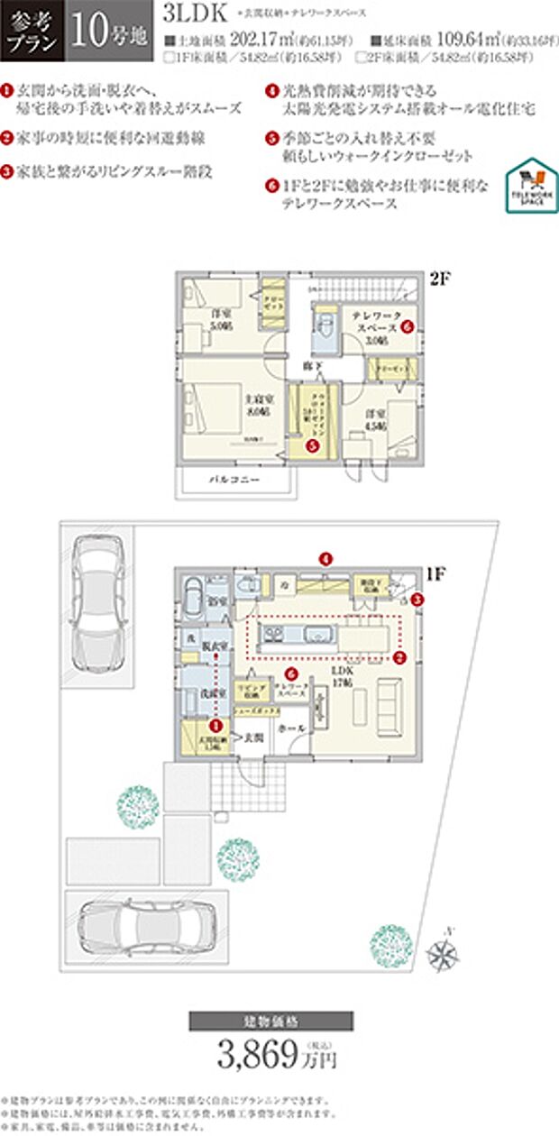 ［参考プラン］※建物プランは参考例であり、購入者はこのプランに関係なく、自由にプランニングできます。