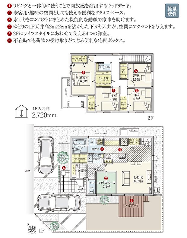 ［プラン図］※図面に基づいて描いているのでプラン及び外構・植栽については、実際とは多少異なる場合があります。また、家具・家電・備品・車両等は販売価格に含まれません。